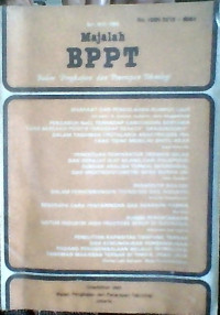 Image of Majalah BPPT (Badan Pengkajian dan penerapan Teknologi